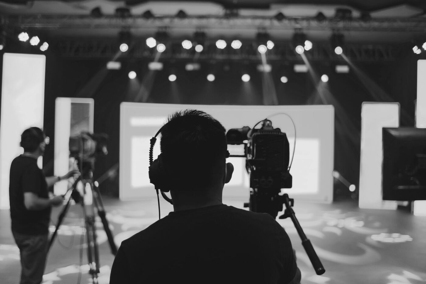 Camera crew filming on the PHXMF mainstage